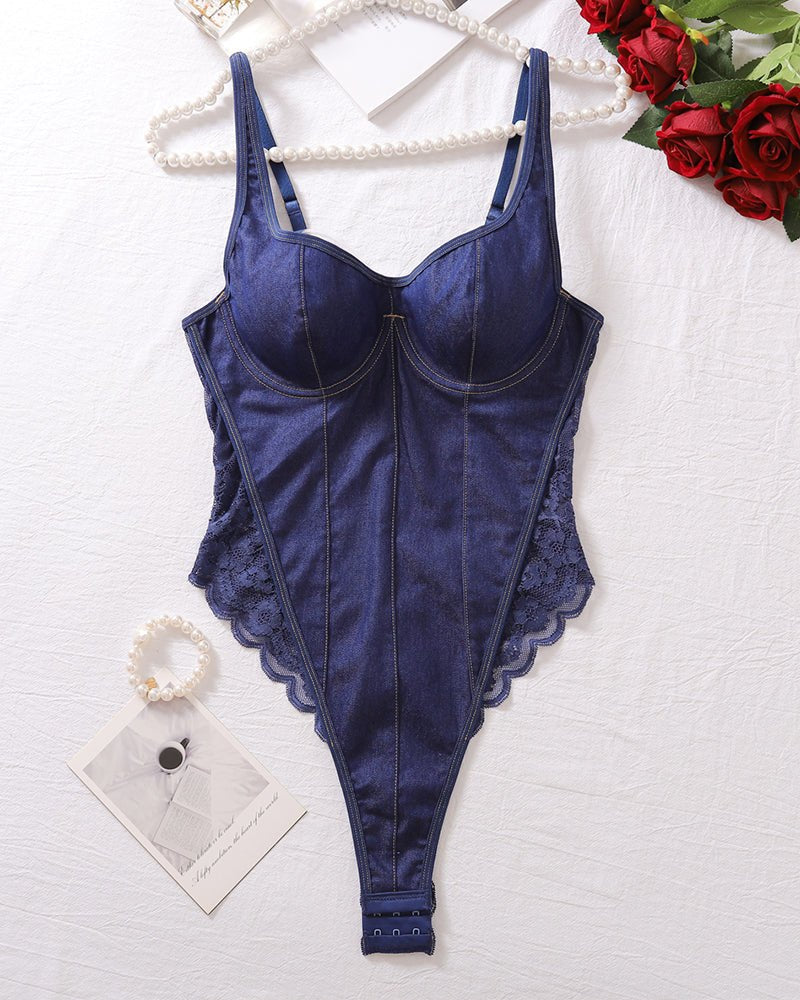 Backless lace bodysuit lingerie, photo 5