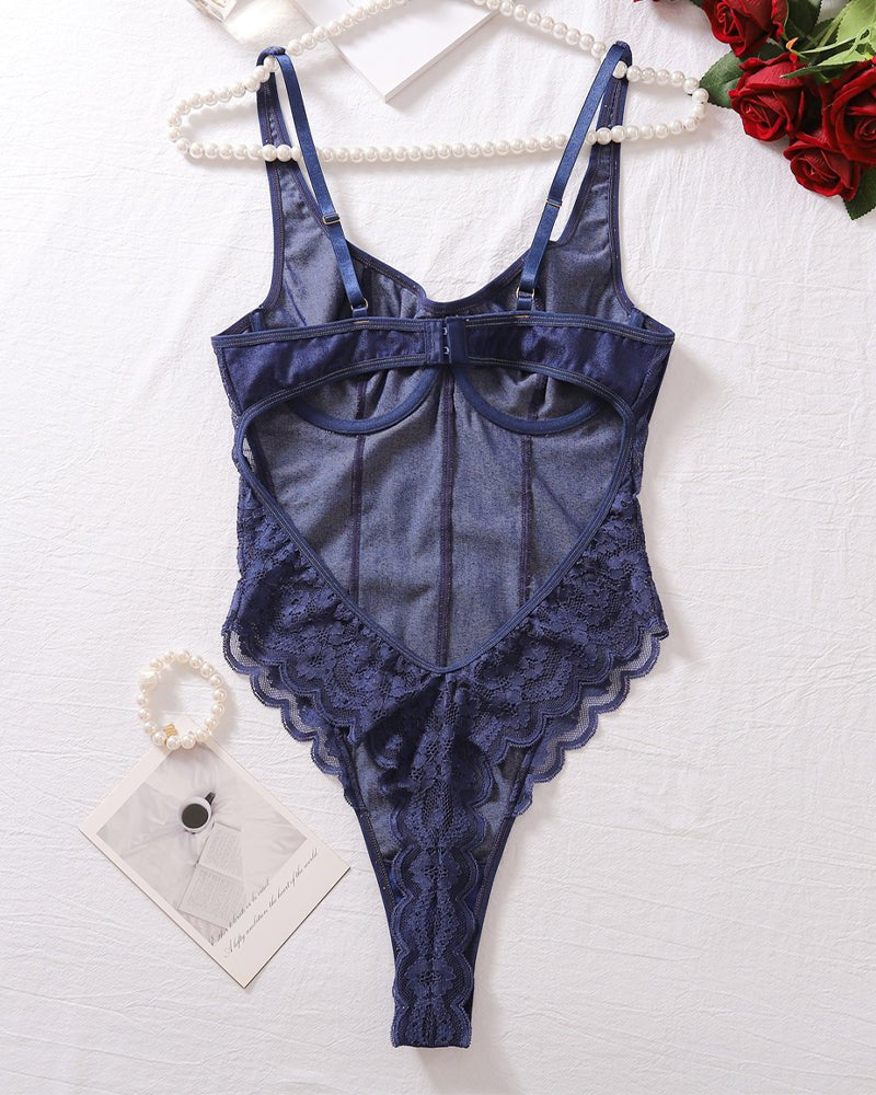 Backless lace bodysuit lingerie, photo 6