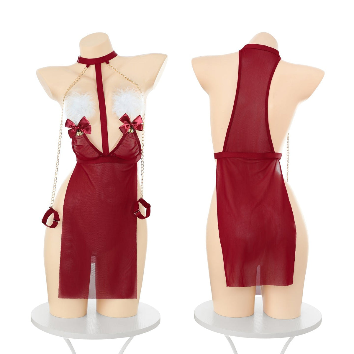 Backless open cup cheongsam chemise, photo 5