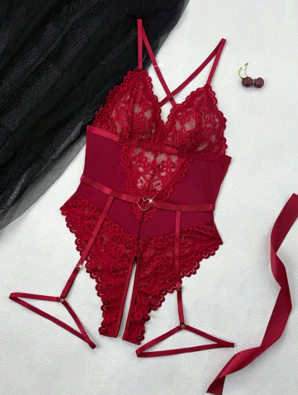 Backless open cup lace bodysuit, photo 7