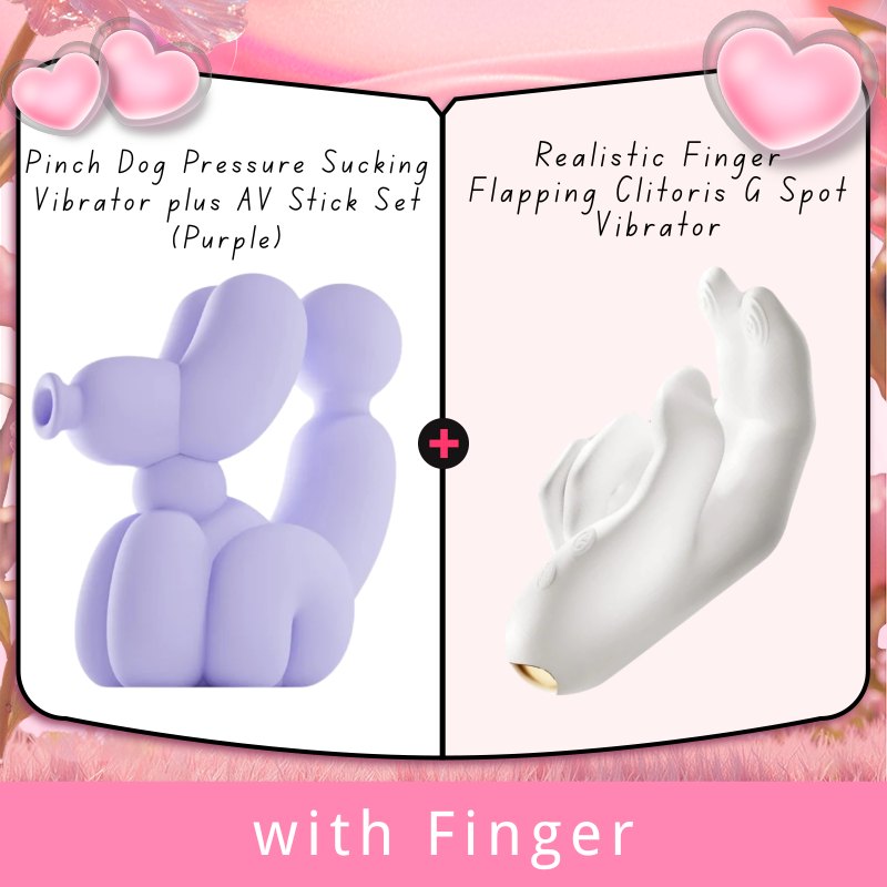 Iris Purple balloon dog shaped clitoral suction vibrator