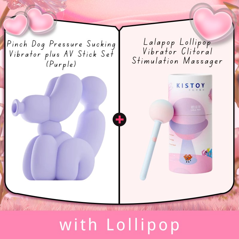 Iris Purple balloon dog shaped clitoral suction vibrator