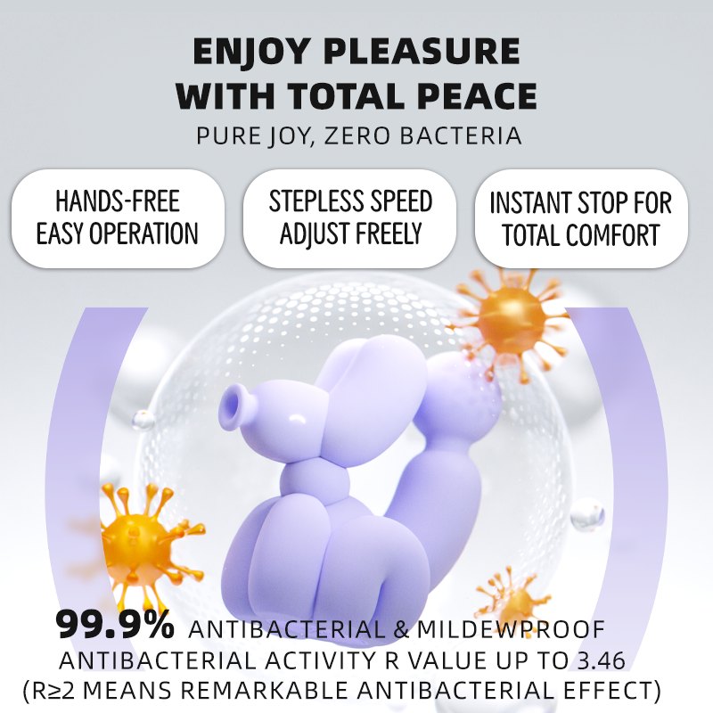 Balloon dog shaped clitoral suction vibrator, photo 6