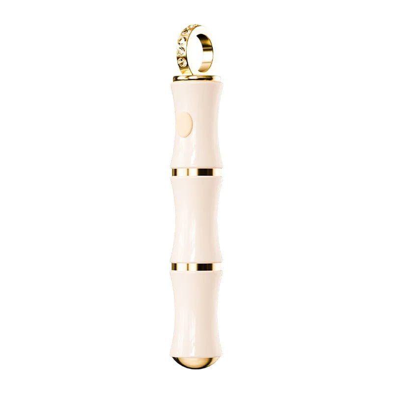 Pearl white and gold bamboo necklace vibrator, photo 1
