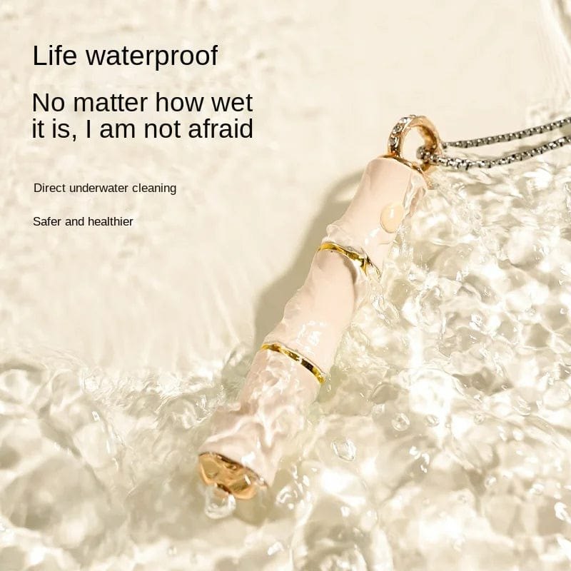 Pearl white and gold bamboo necklace vibrator, photo 5