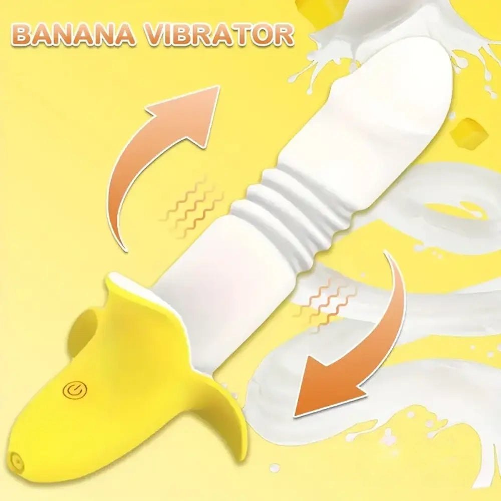 Banana-shaped ribbed silicone novelty dildo, photo 1