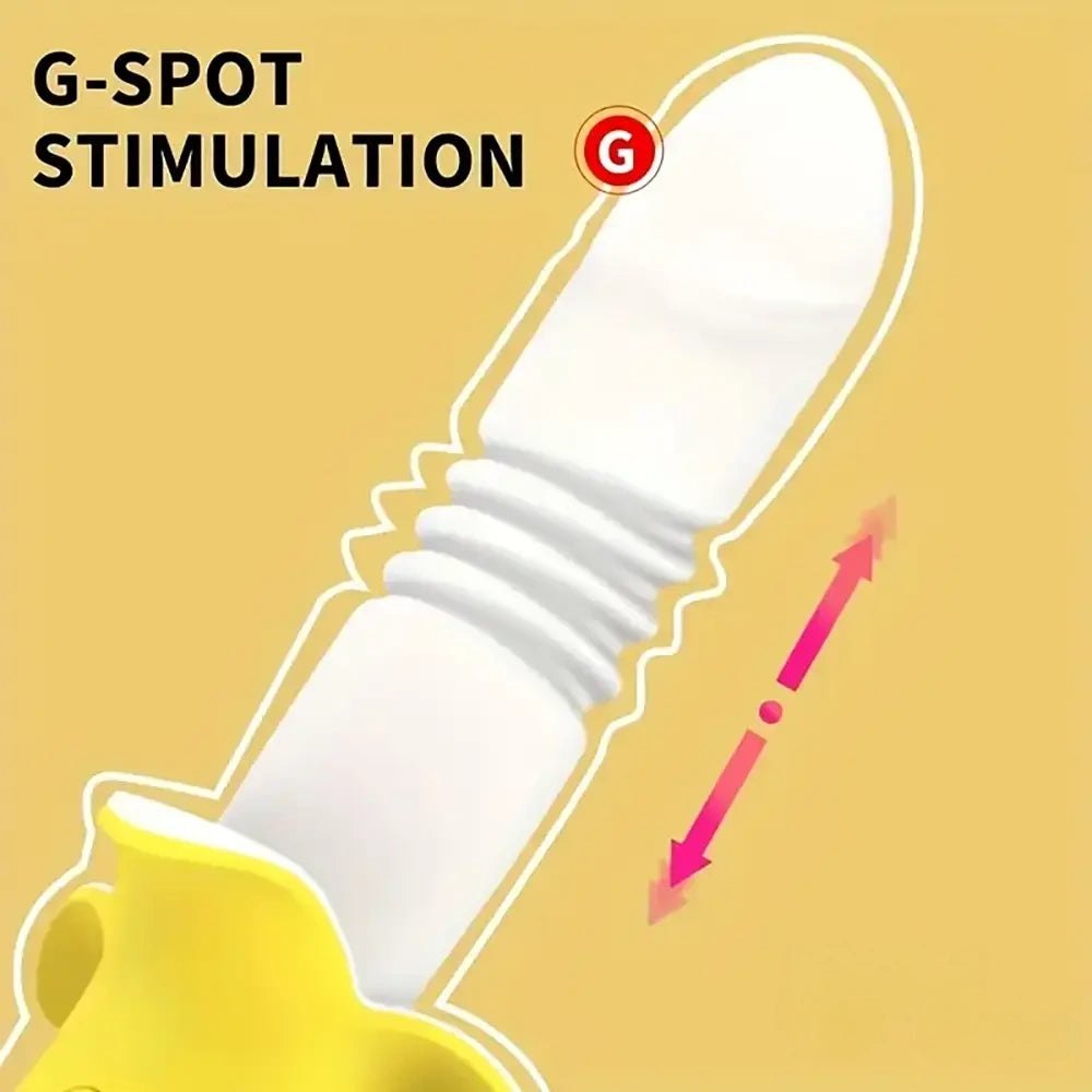 Banana-shaped ribbed silicone novelty dildo, photo 4