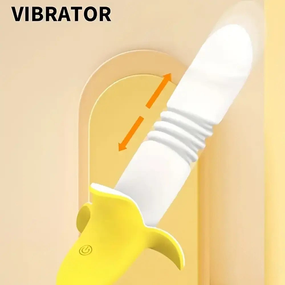 Banana-shaped ribbed silicone novelty dildo, photo 6