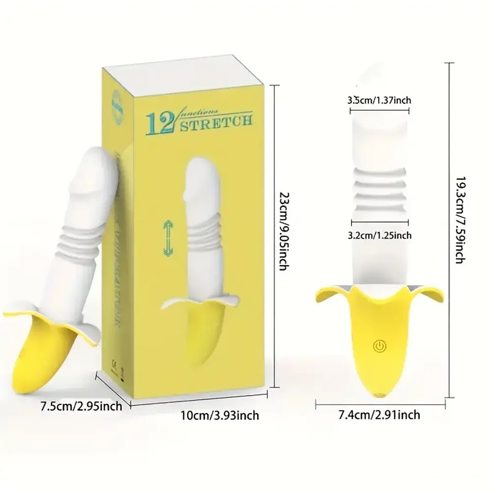 Banana-shaped ribbed silicone novelty dildo, photo 8