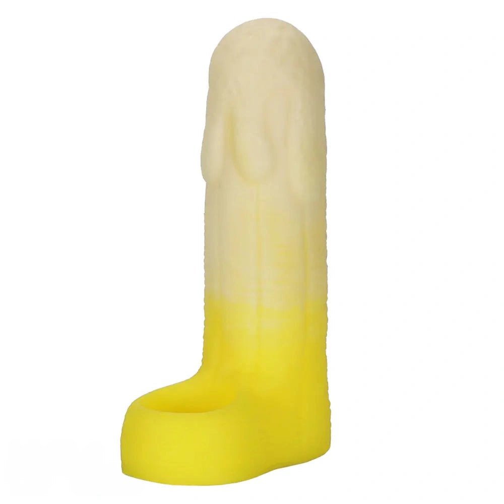 Yellow banana shaped hollow silicone sleeve, photo 12