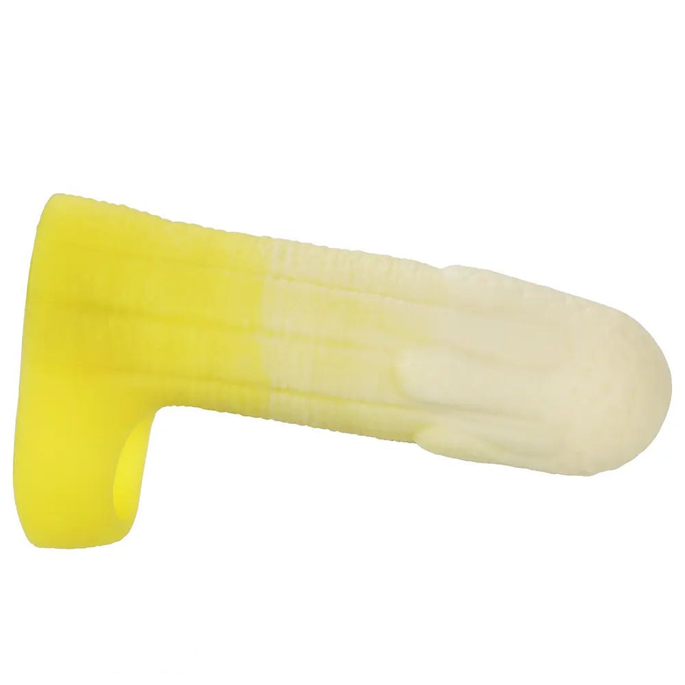 Yellow banana shaped hollow silicone sleeve, photo 15