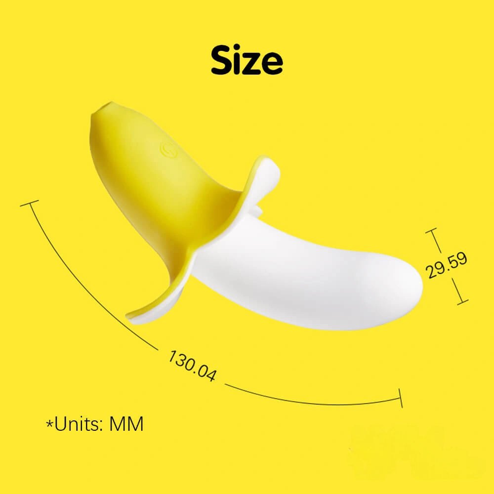 Yellow and white banana vibrating dildo, photo 6