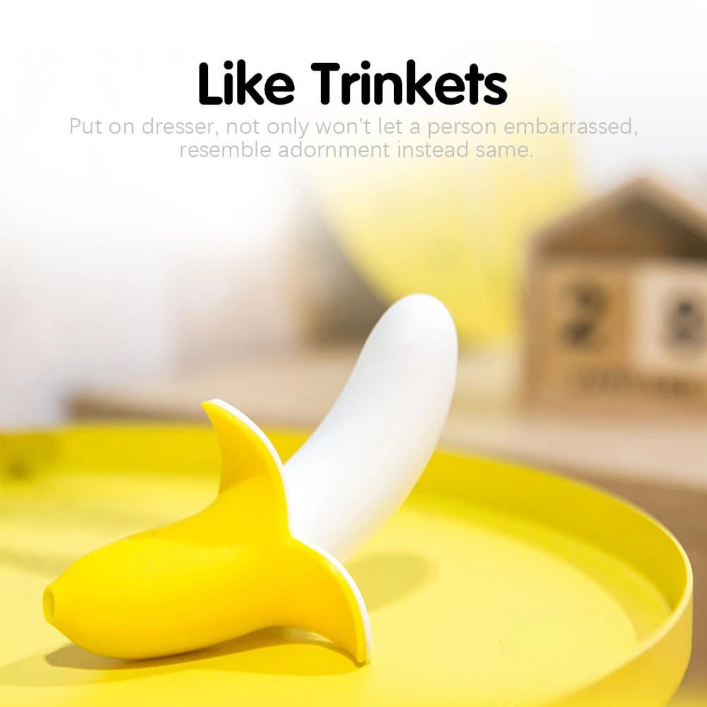 Yellow and white banana vibrating dildo, photo 9