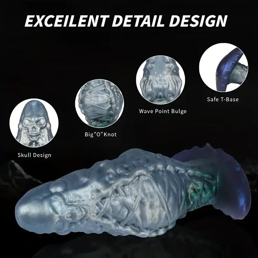 Textured bandage skull wearable dildo, photo 6