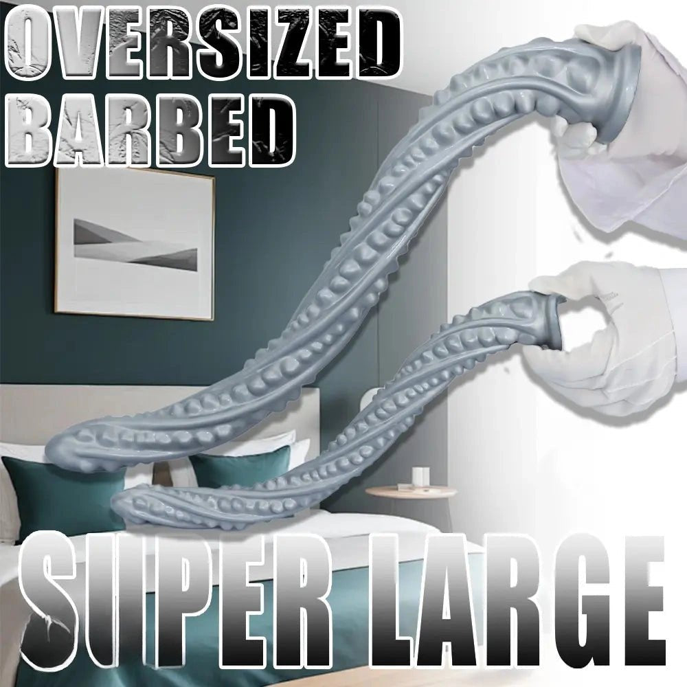 Barbed ribbed silicone anal plug, photo 11
