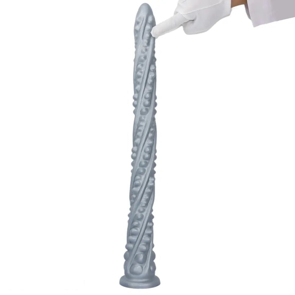 Barbed ribbed silicone anal plug, photo 12