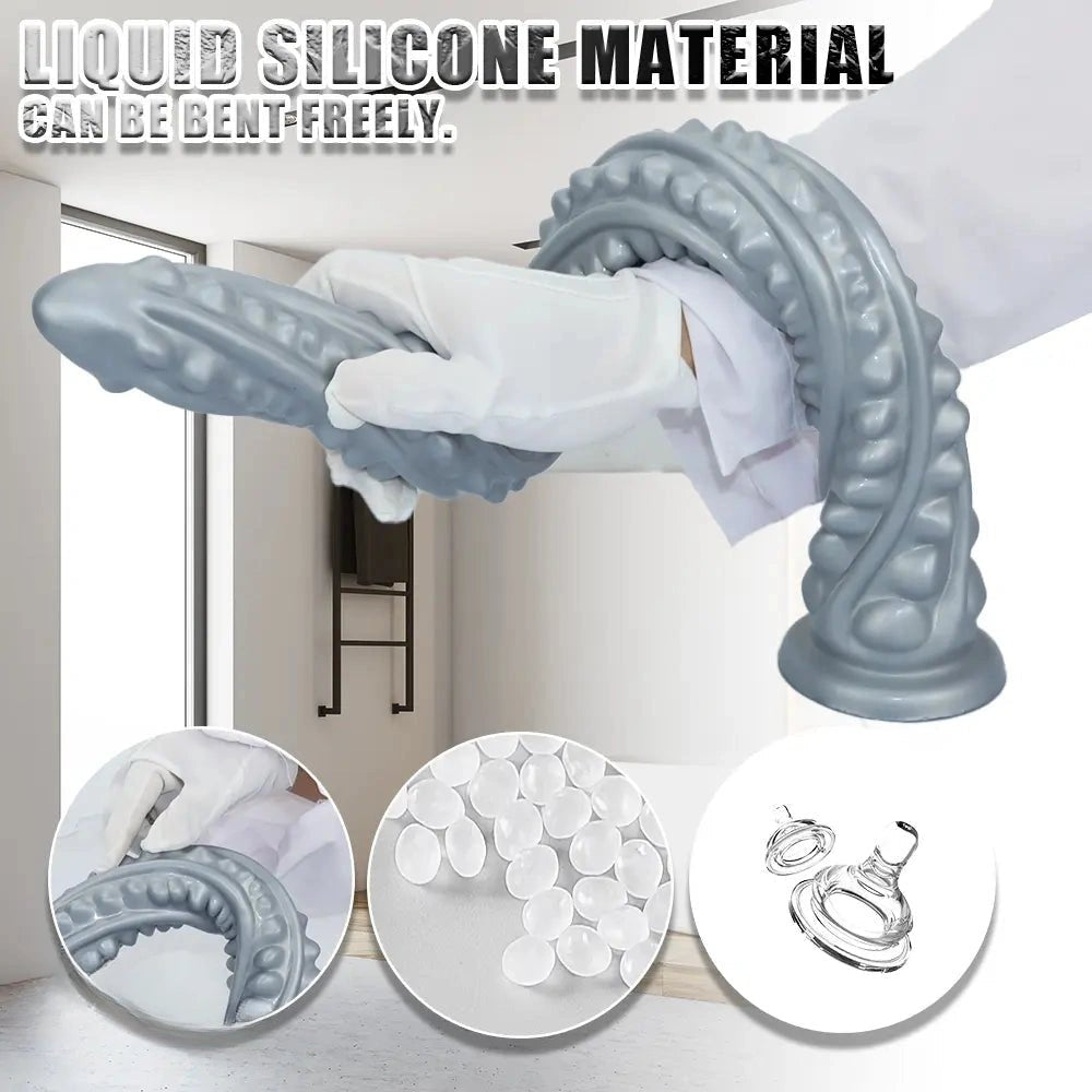 Barbed ribbed silicone anal plug, photo 15