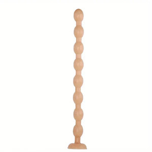 Brown beaded pvc anal chain dildo