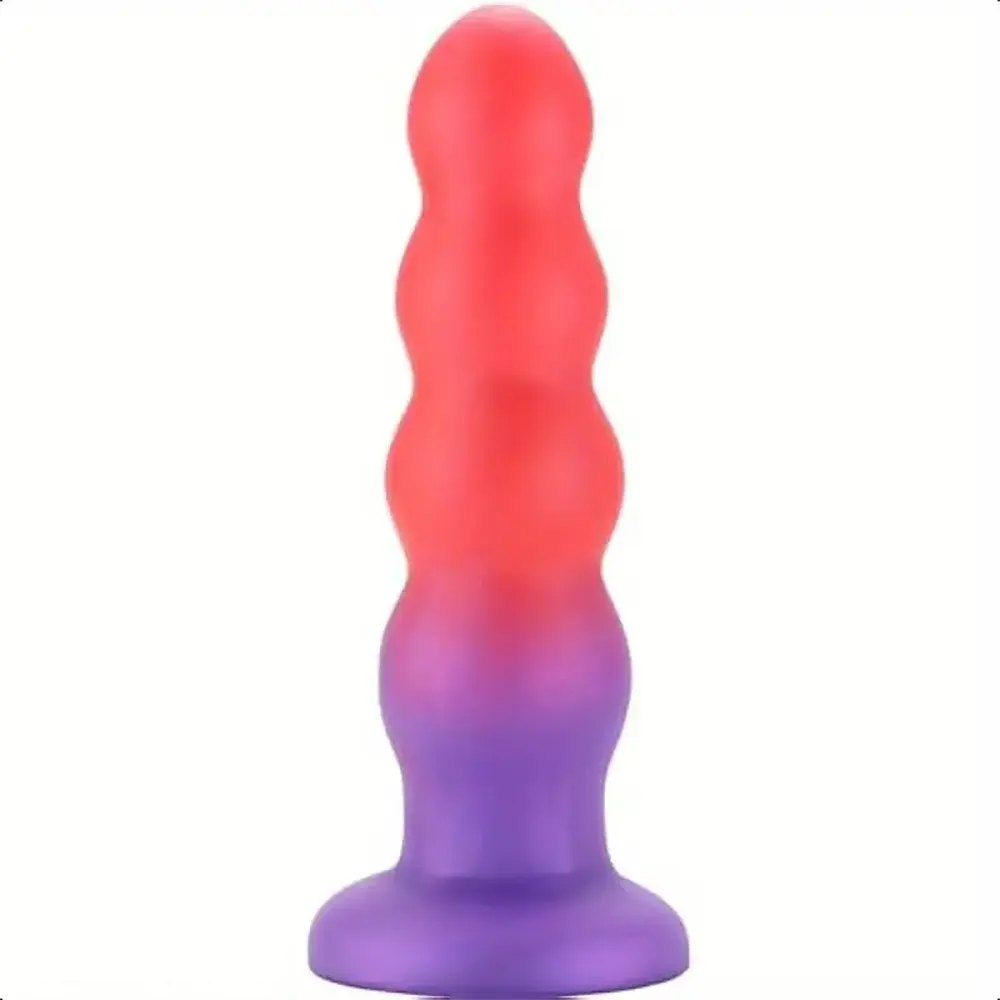 Beaded silicone anal training dildo, photo 1