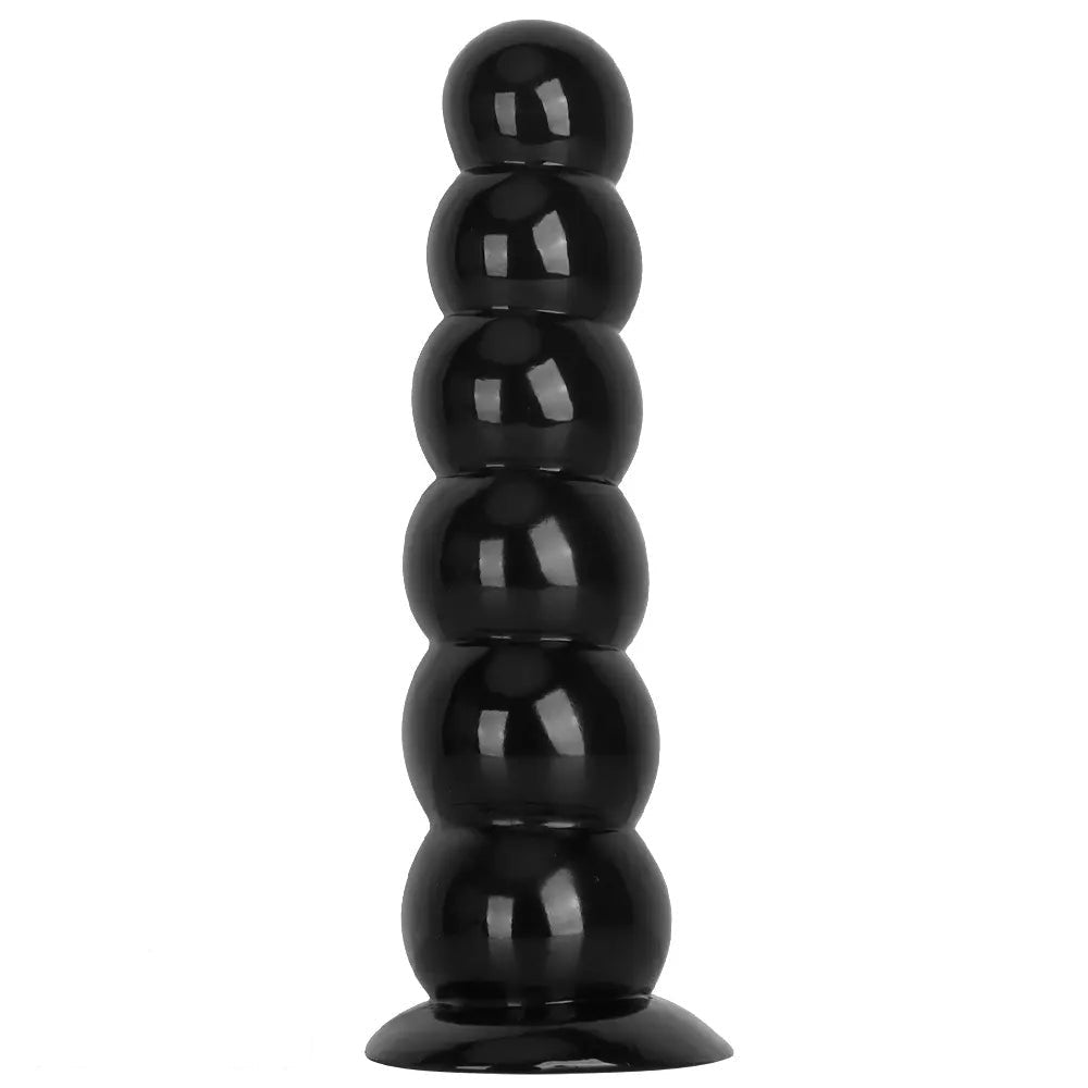 Black beaded anal dildo, photo 12