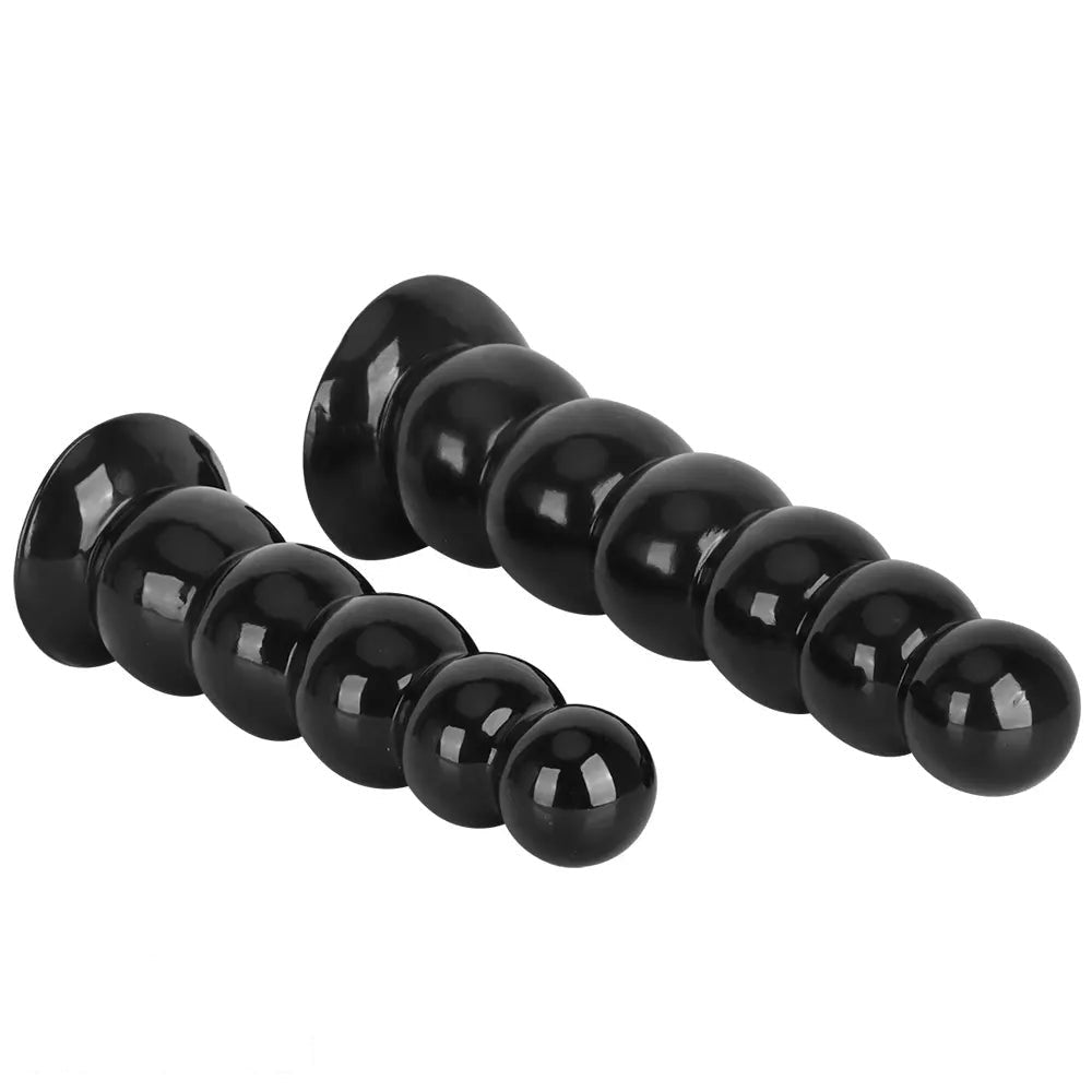 Black beaded anal dildo, photo 13