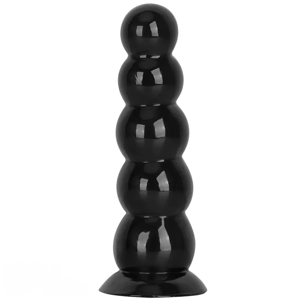 Black beaded anal dildo, photo 2