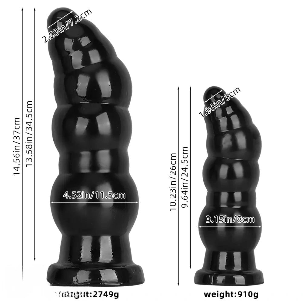 Black beaded pvc anal plug, photo 10