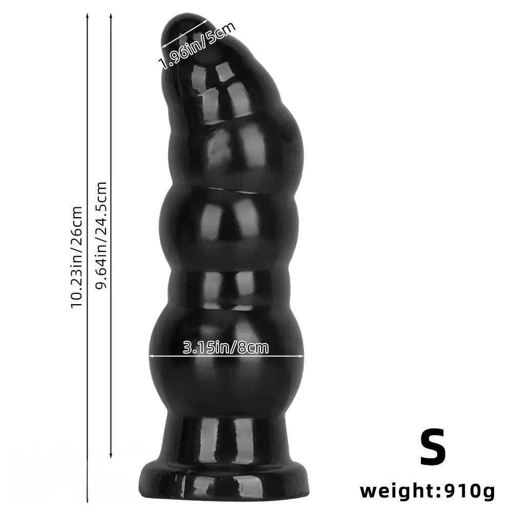 Black beaded pvc anal plug, photo 11