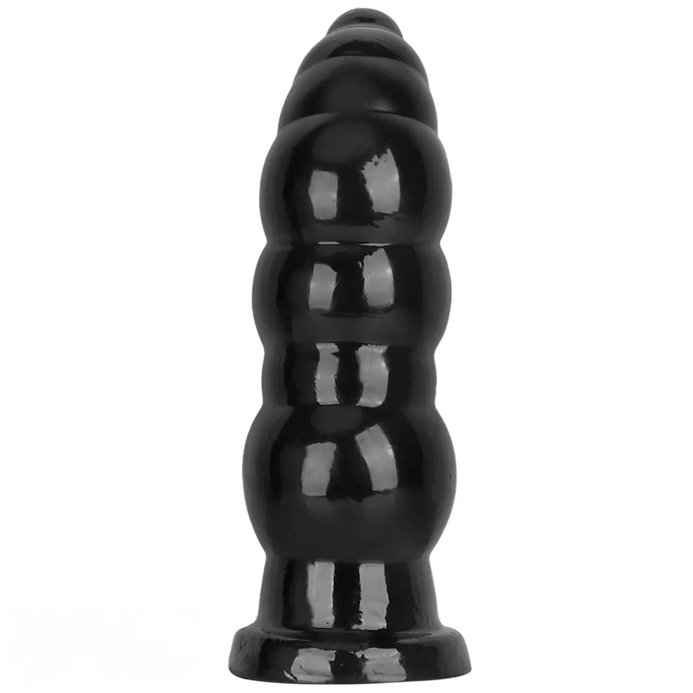 Black beaded pvc anal plug, photo 3