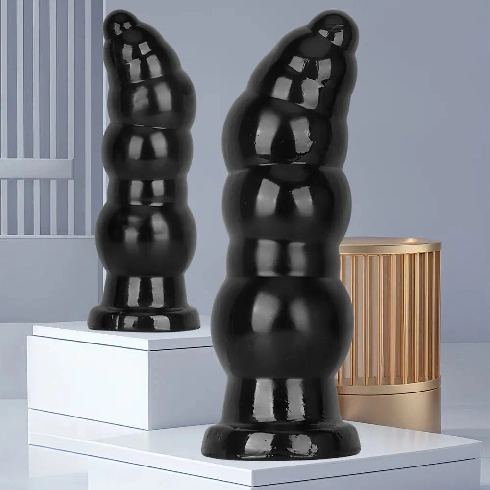 Black beaded pvc anal plug, photo 4