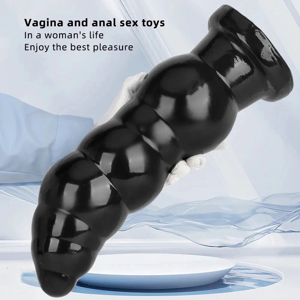 Black beaded pvc anal plug, photo 6