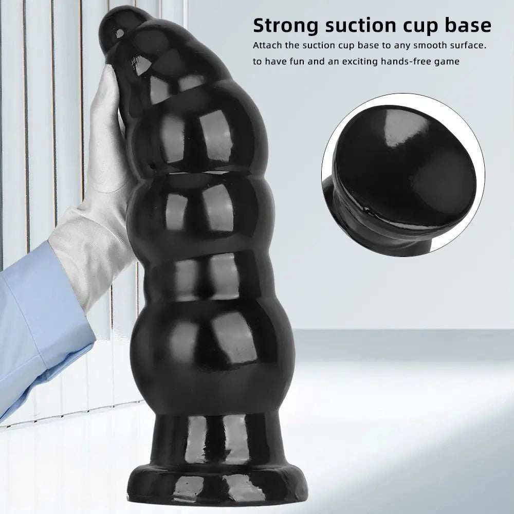 Black beaded pvc anal plug, photo 7