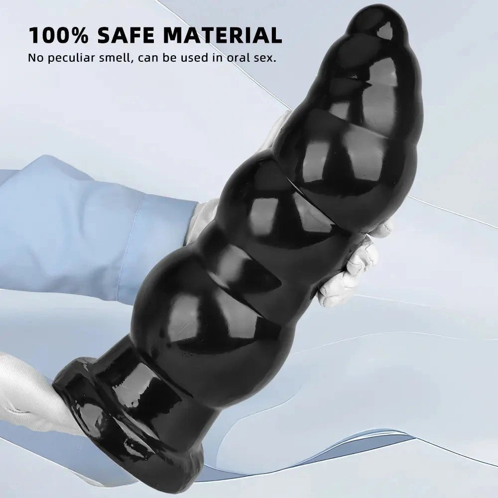 Black beaded pvc anal plug, photo 8