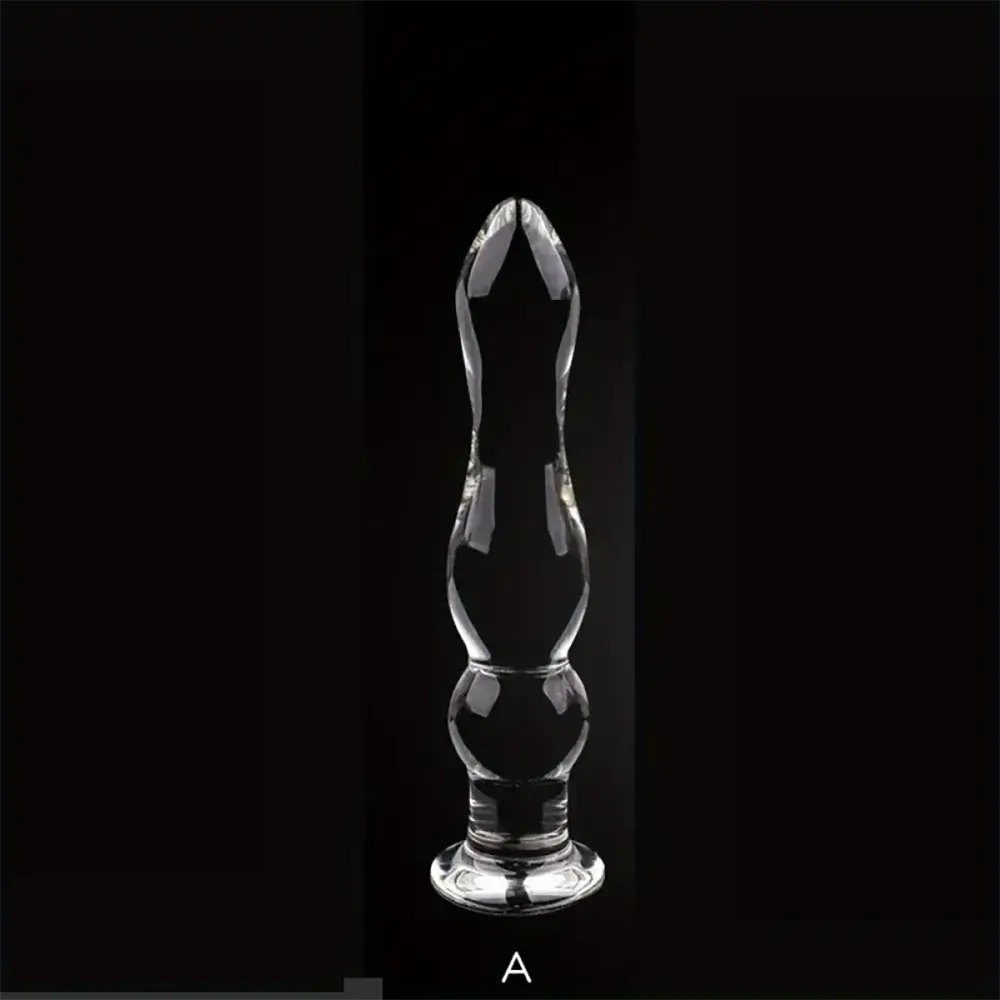 Clear beaded glass dildo, photo 4