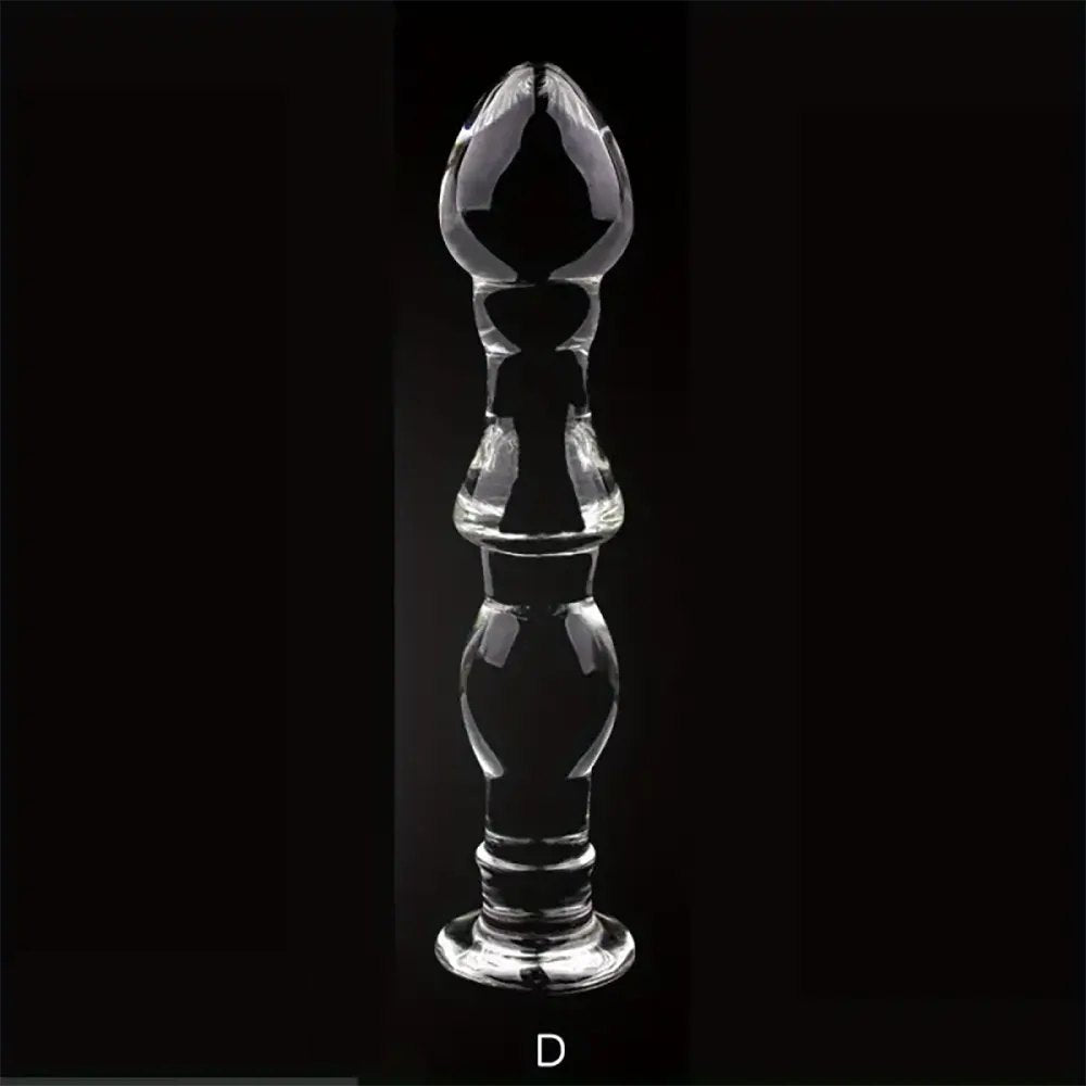 Clear beaded glass dildo, photo 6