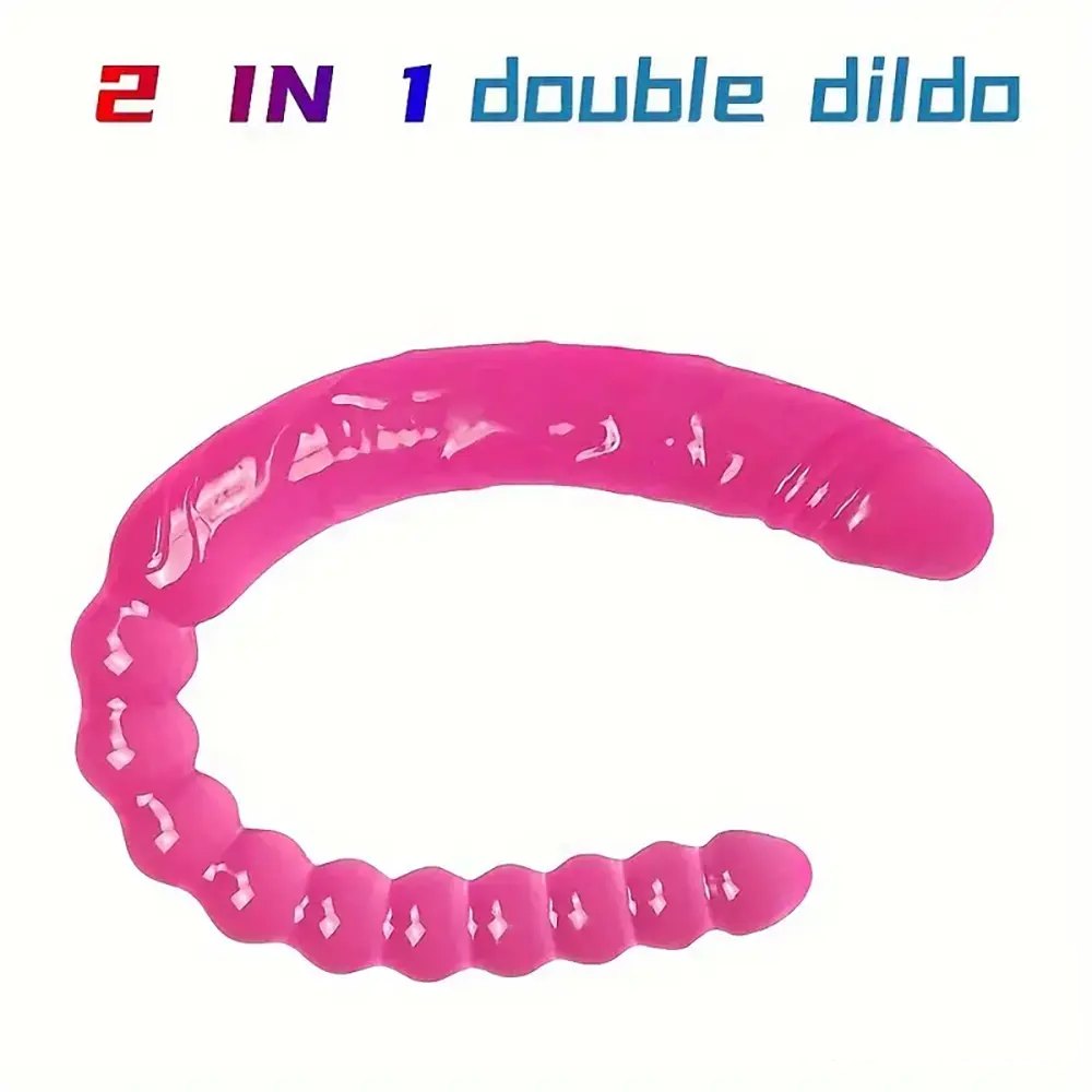 Rose red double ended beaded dildo, photo 2