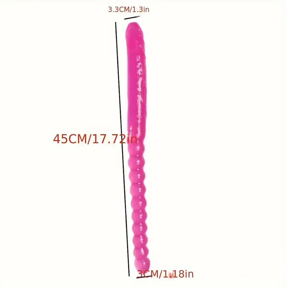 Rose red double ended beaded dildo, photo 7