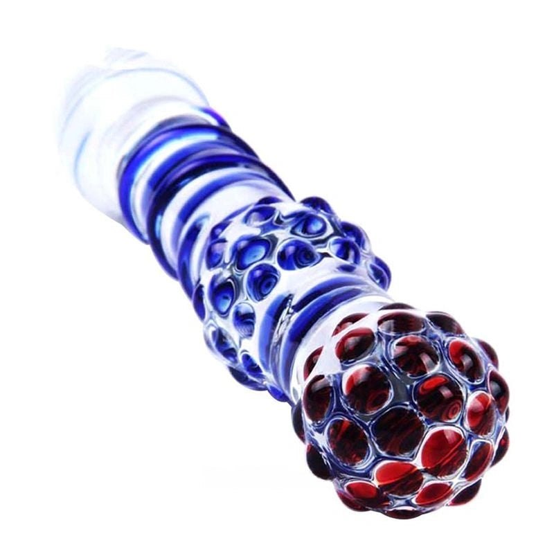 Clear glass beaded spiral dildo, photo 5
