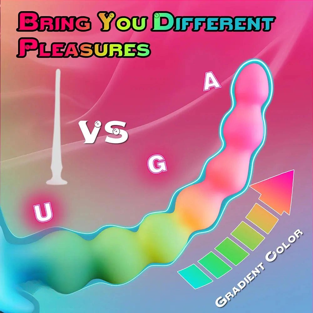Beaded glow in the dark anal dildo, photo 6