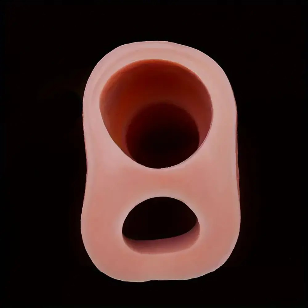 Flesh tone beaded silicone dildo sleeve, photo 7