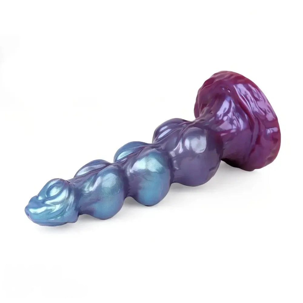 Purple blue beaded monster knot dildo, photo 2
