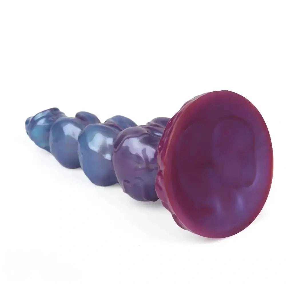 Purple blue beaded monster knot dildo, photo 3