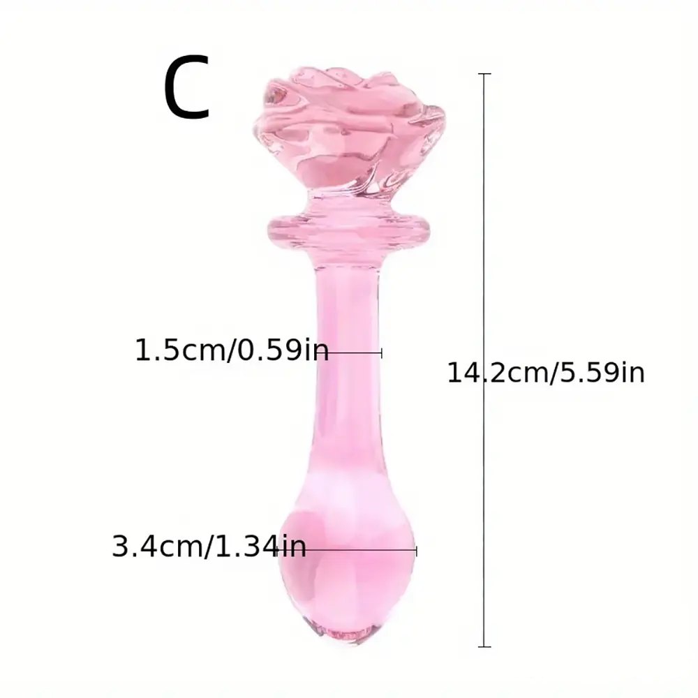 Beaded pink glass crystal dildo, photo 9