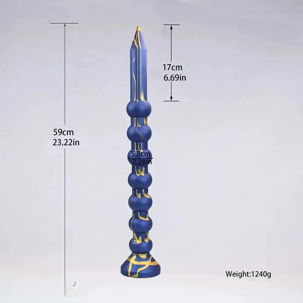Mixed color beaded base large dildo, photo 9