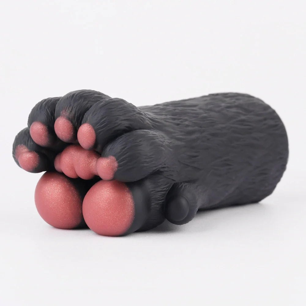 White fur bear paw masturbator with copper rose pad, photo 5