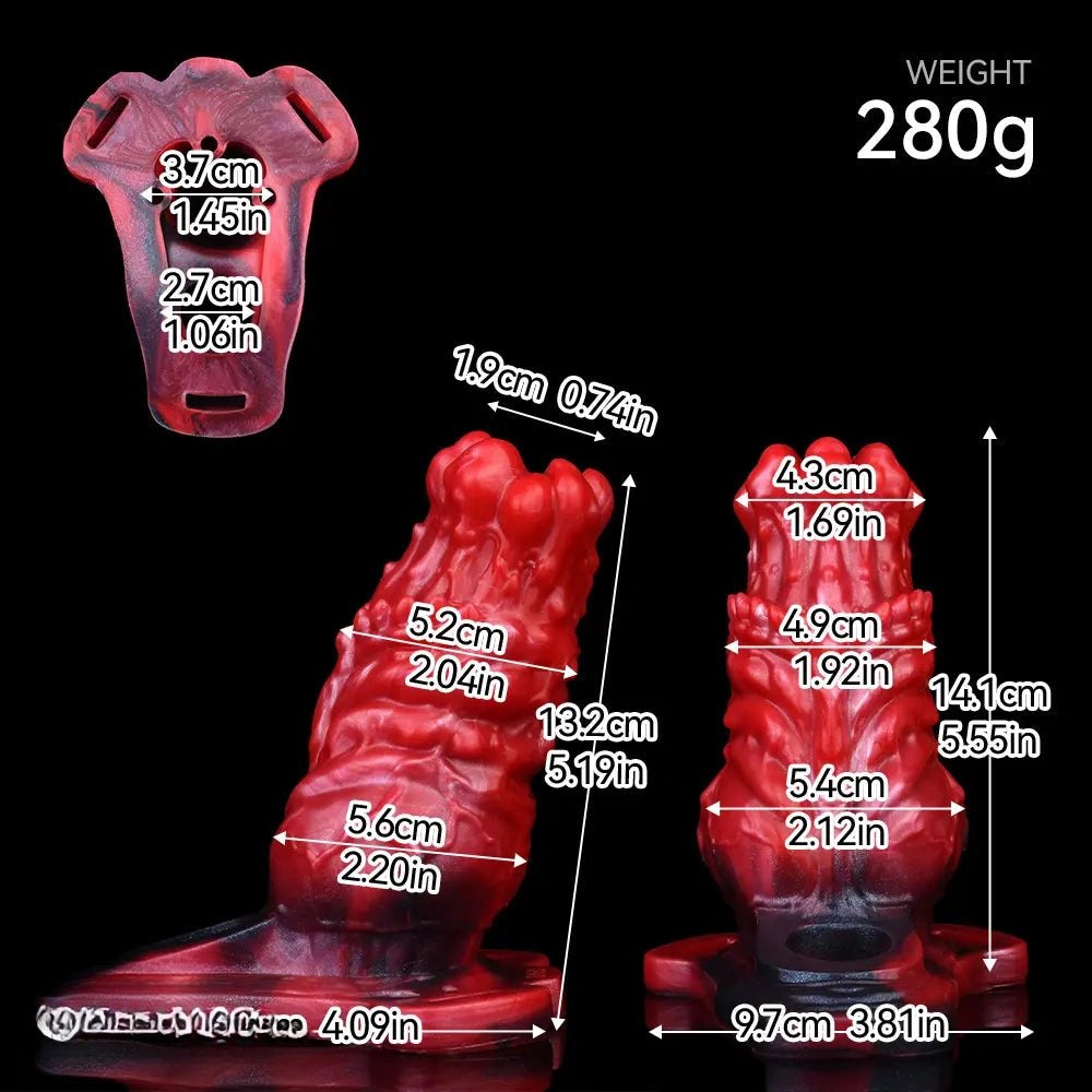 Red beast head fantasy dildo, photo 5