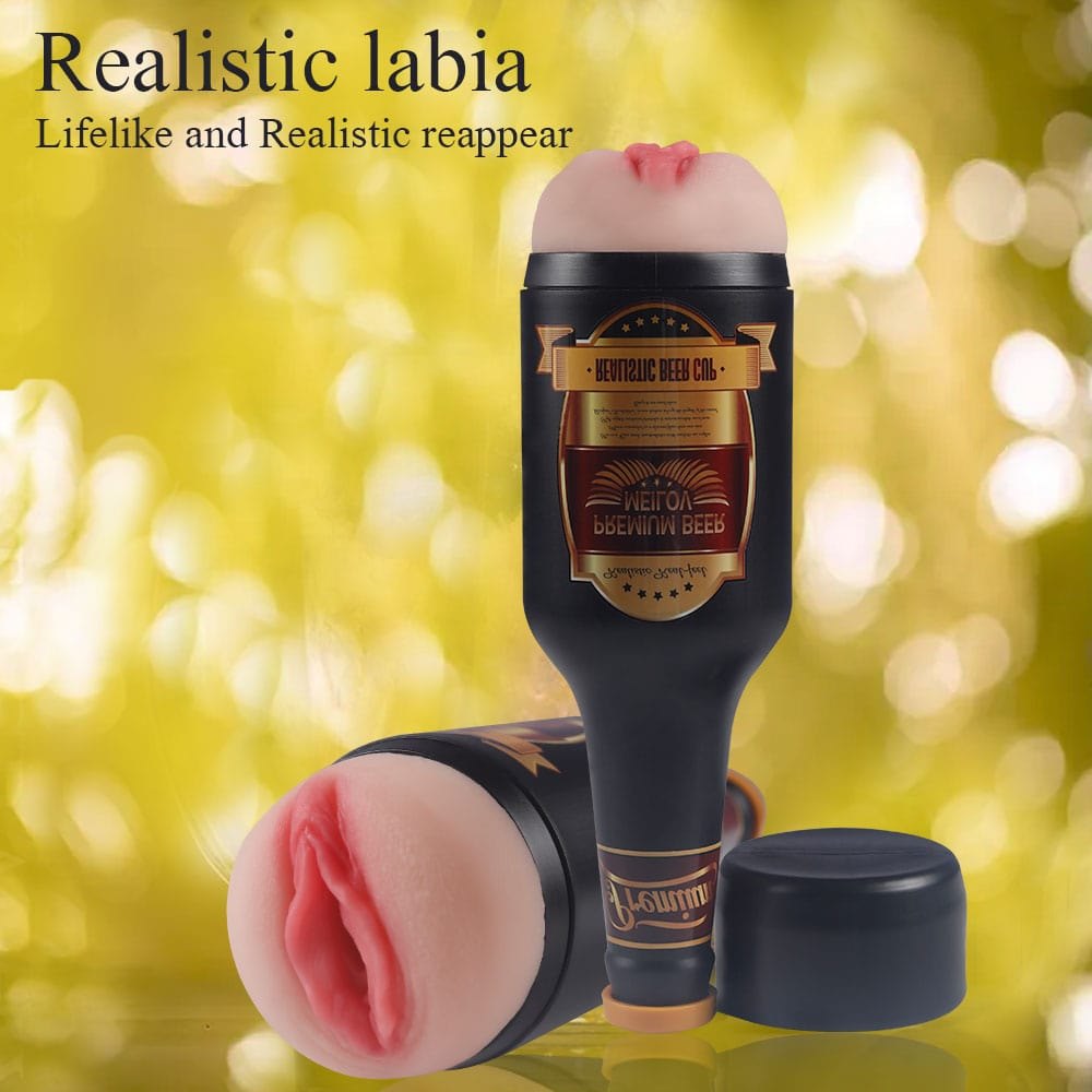 Black beer bottle shaped male masturbator cup, photo 5