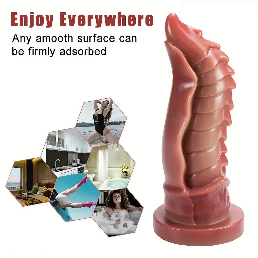 Brown beetle-scale realistic dildo, photo 4
