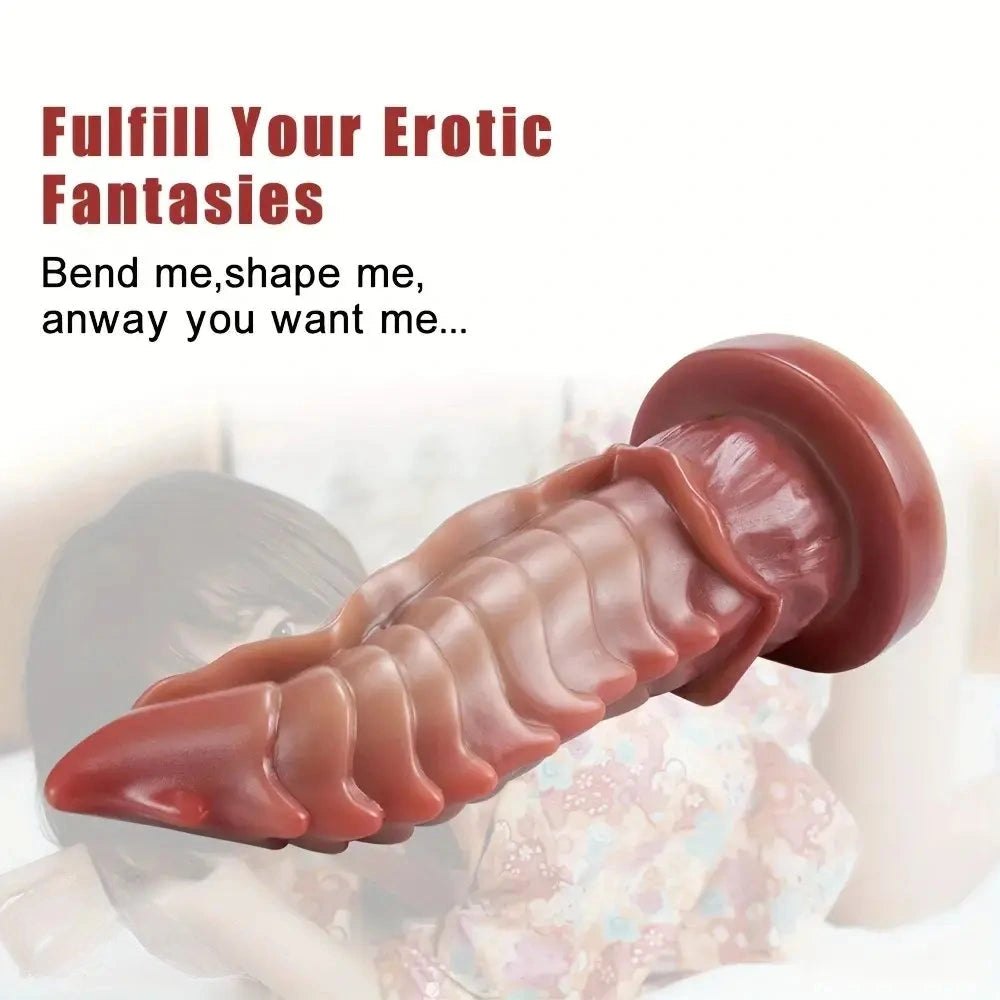 Brown beetle-scale realistic dildo, photo 5