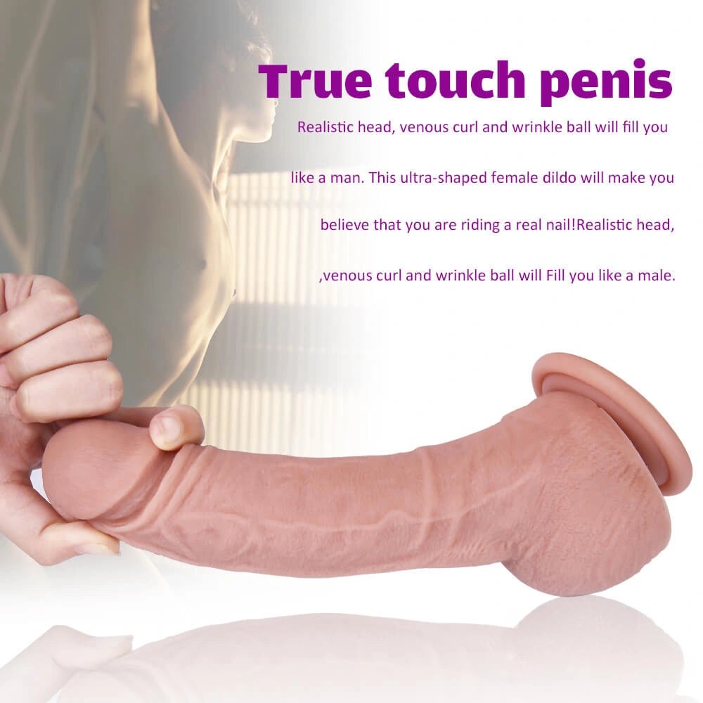 Flesh liquid silicone suction cup dildo, photo 7